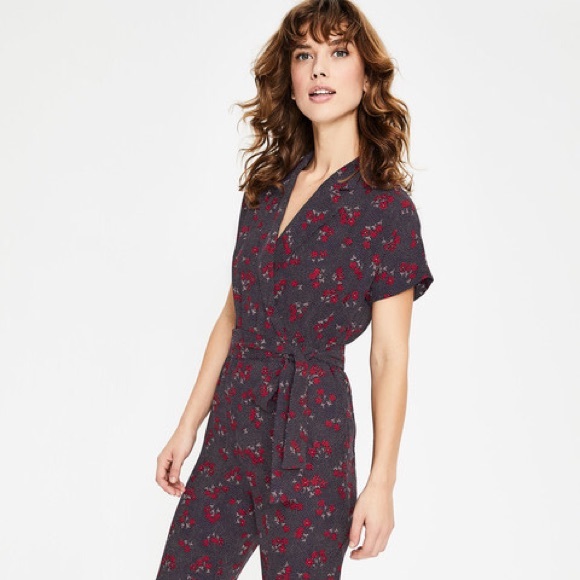 Boden Pants - Boden Frederica Jumpsuit Navy Daisy Print Size 8P